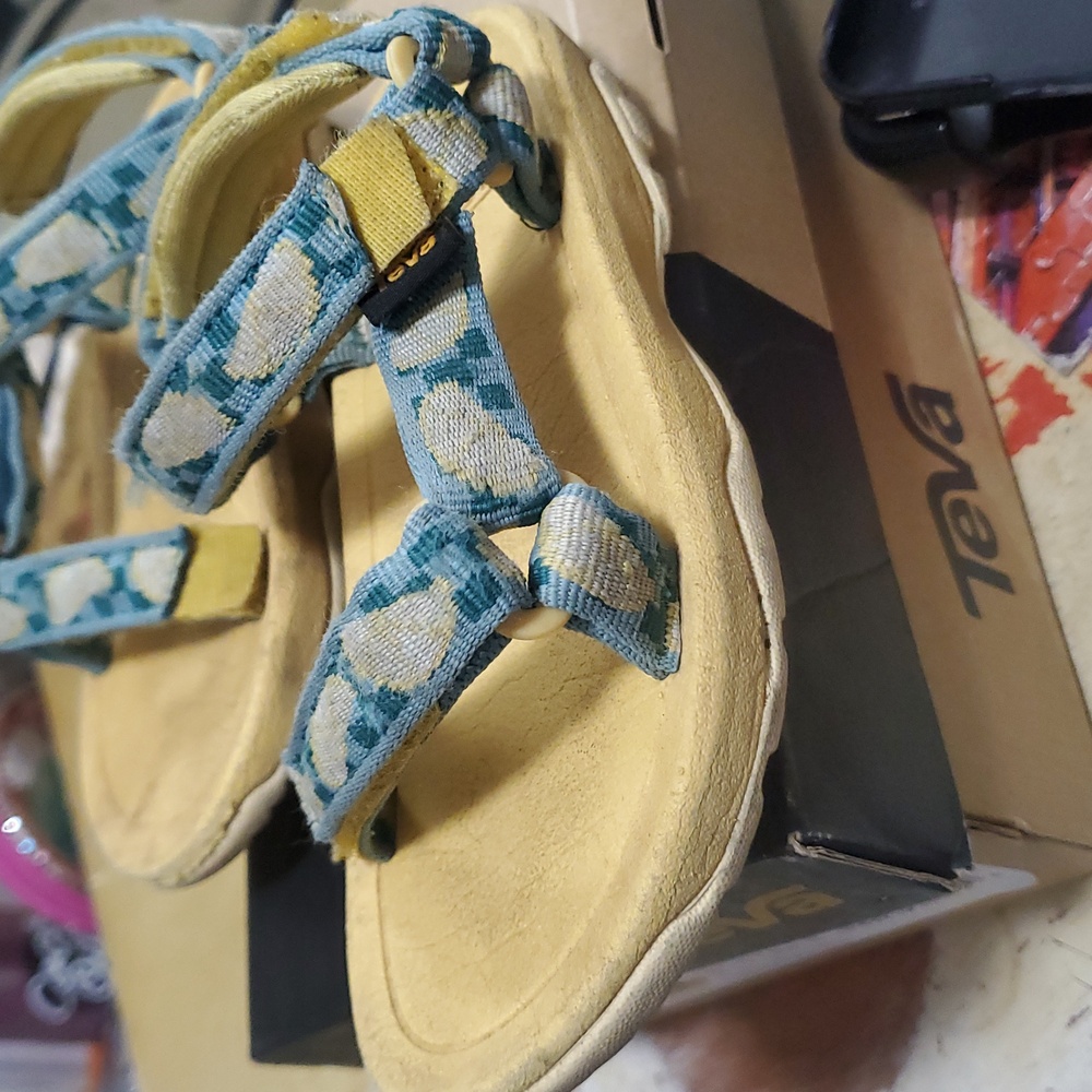 TEVA, T HURRACAINE Blue and Yellow Sandals - Picture 2 of 13